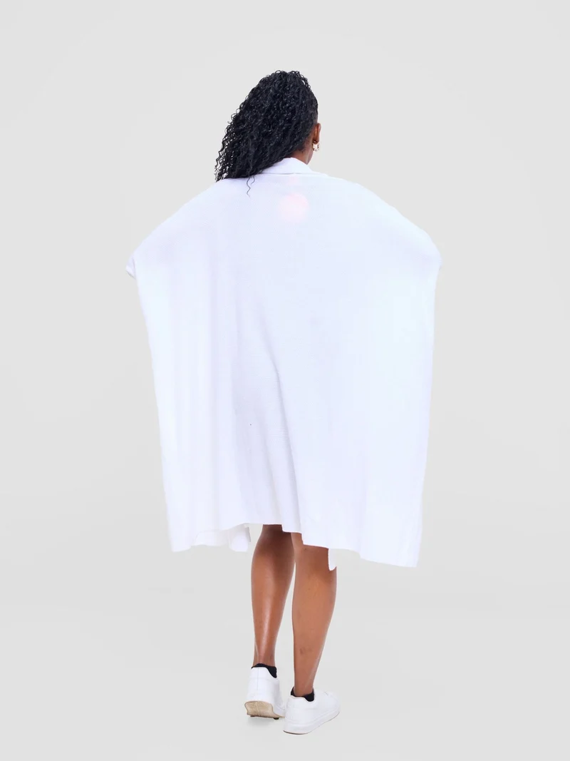 Vivo Cuffed Wide Sweater - White
