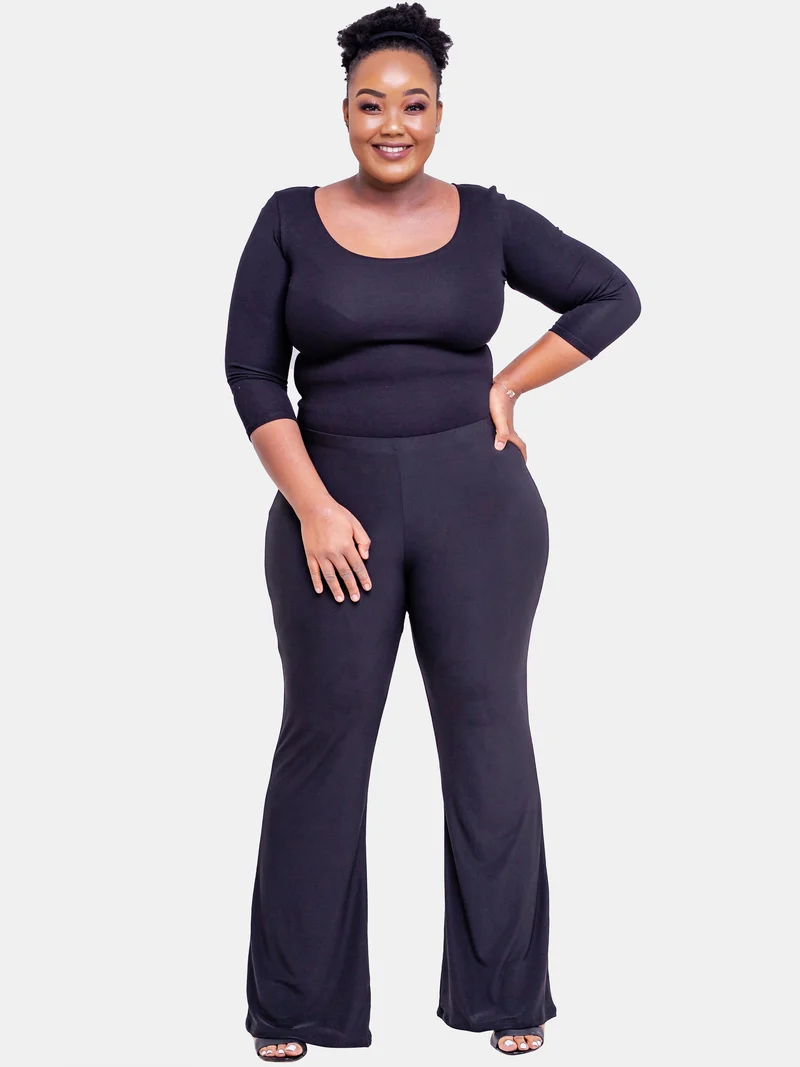 Vivo Basic Palazzo Pants - Black
