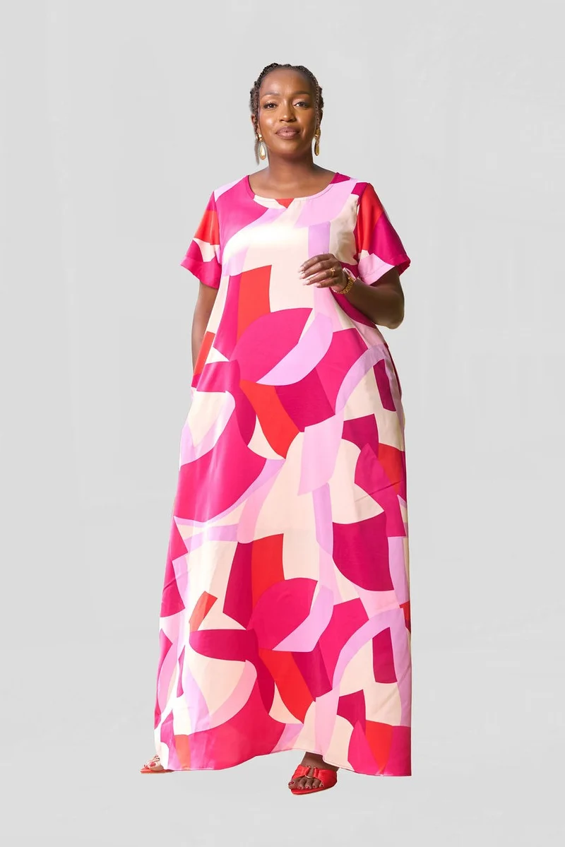 Kakiba Collections Rehema Maxi Dress - Fuchsia