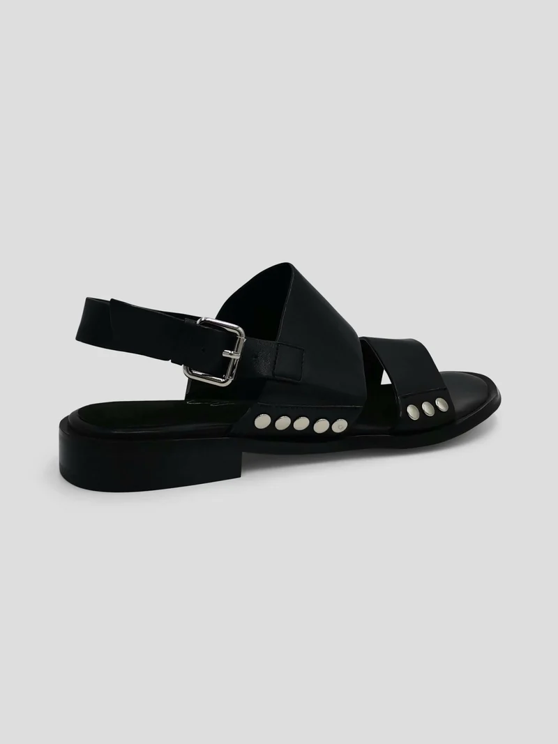 Julz Poppy Black Sandals - Black