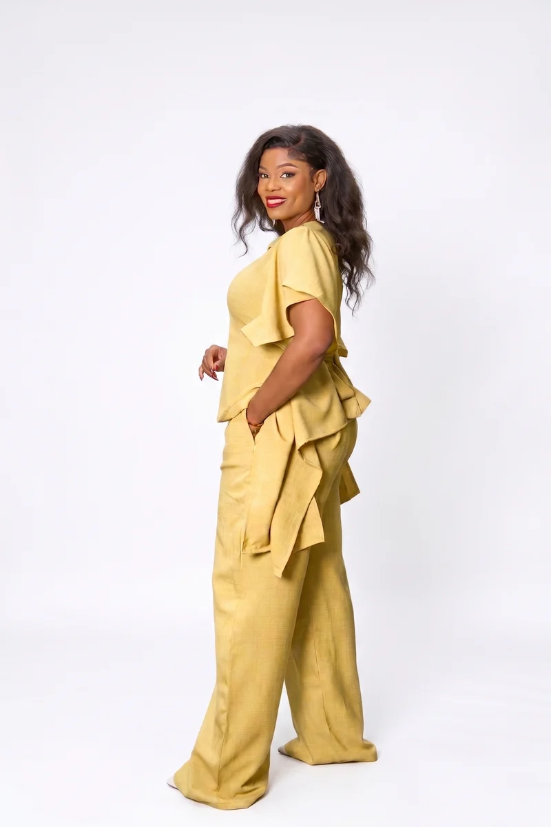 Silk House Collection Kyomi Pant Set - Butter Yellow
