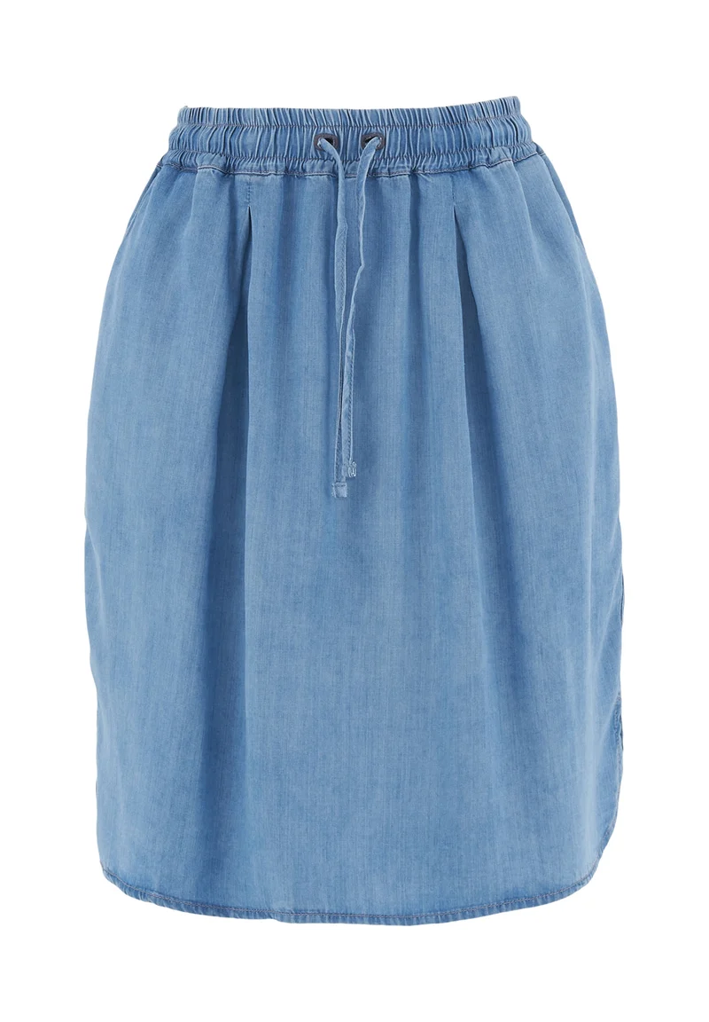 Rock aus TENCEL™ Lyocell in Denim-Optik