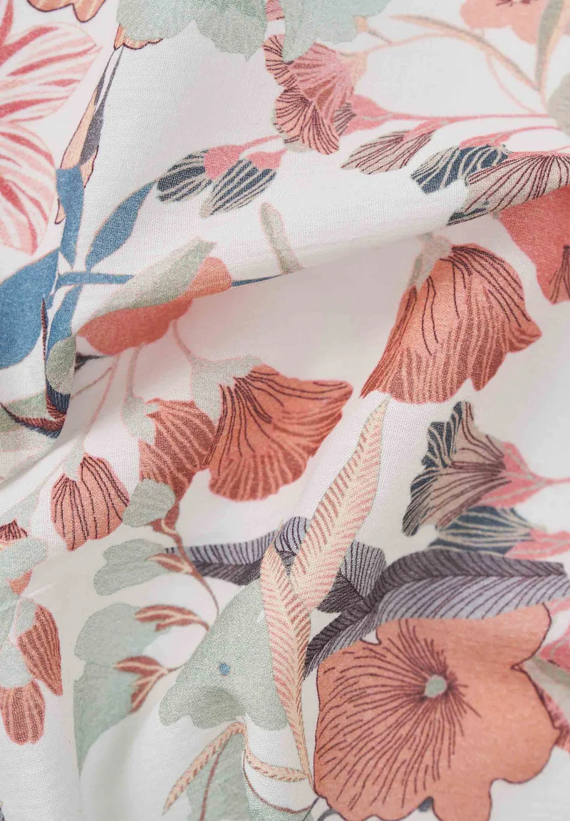 Kleid aus Bio-Baumwoll-Voile mit Blumenmuster