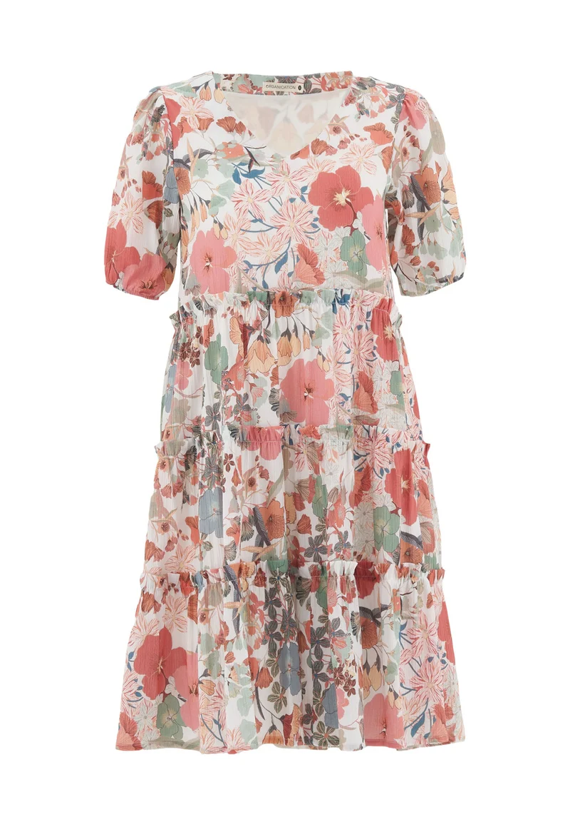 Kleid aus Bio-Baumwoll-Voile mit Blumenmuster