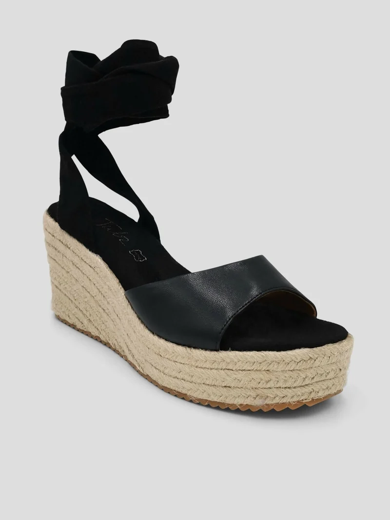 Julz Duke Wedges Sandal - Black