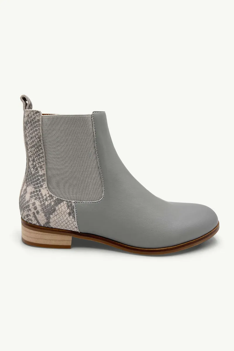 Julz Becky Boot - Grey / Grey Snake