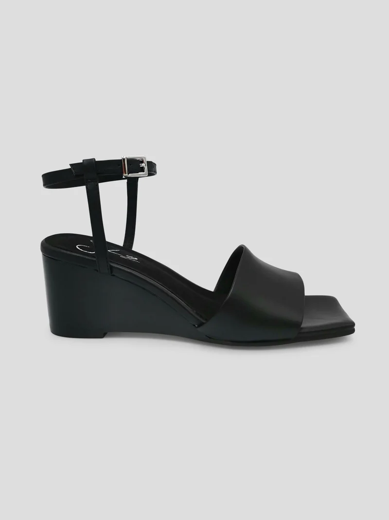 Julz Adel Wedges Sandal - Black