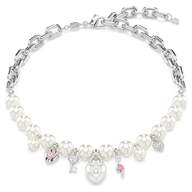 Swarovski Halskette Damen Idyllia Kristallperle Weiß 5749601