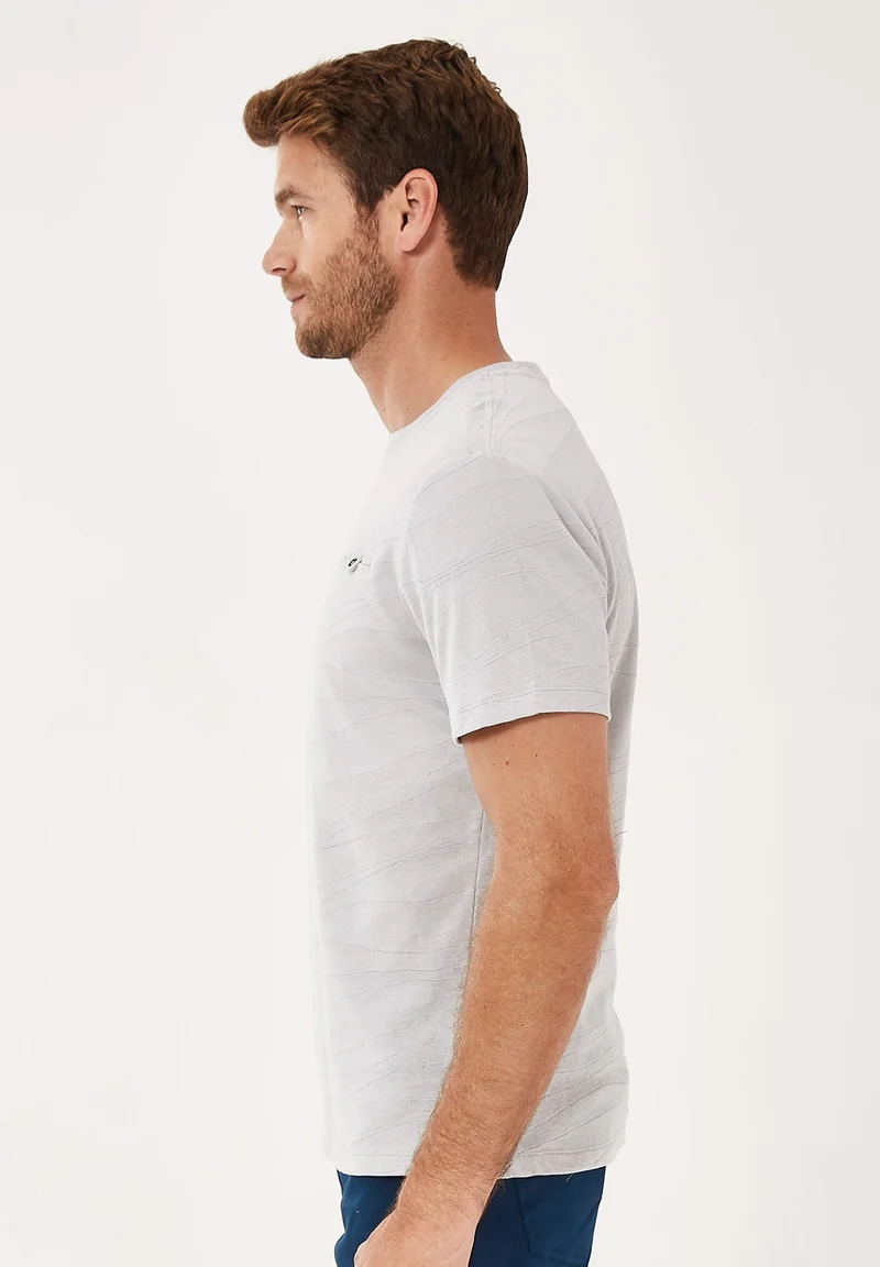T-Shirt aus Bio-Baumwolle in Jacquard-Struktur