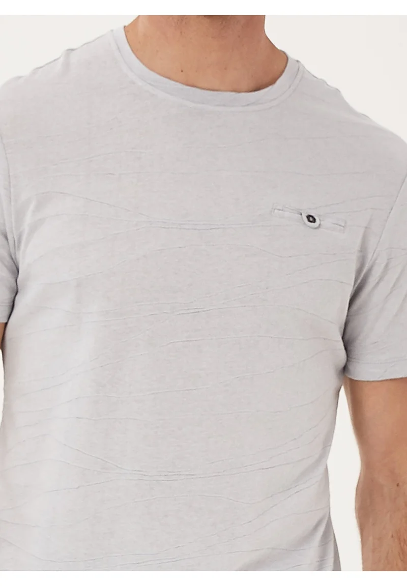 T-Shirt aus Bio-Baumwolle in Jacquard-Struktur