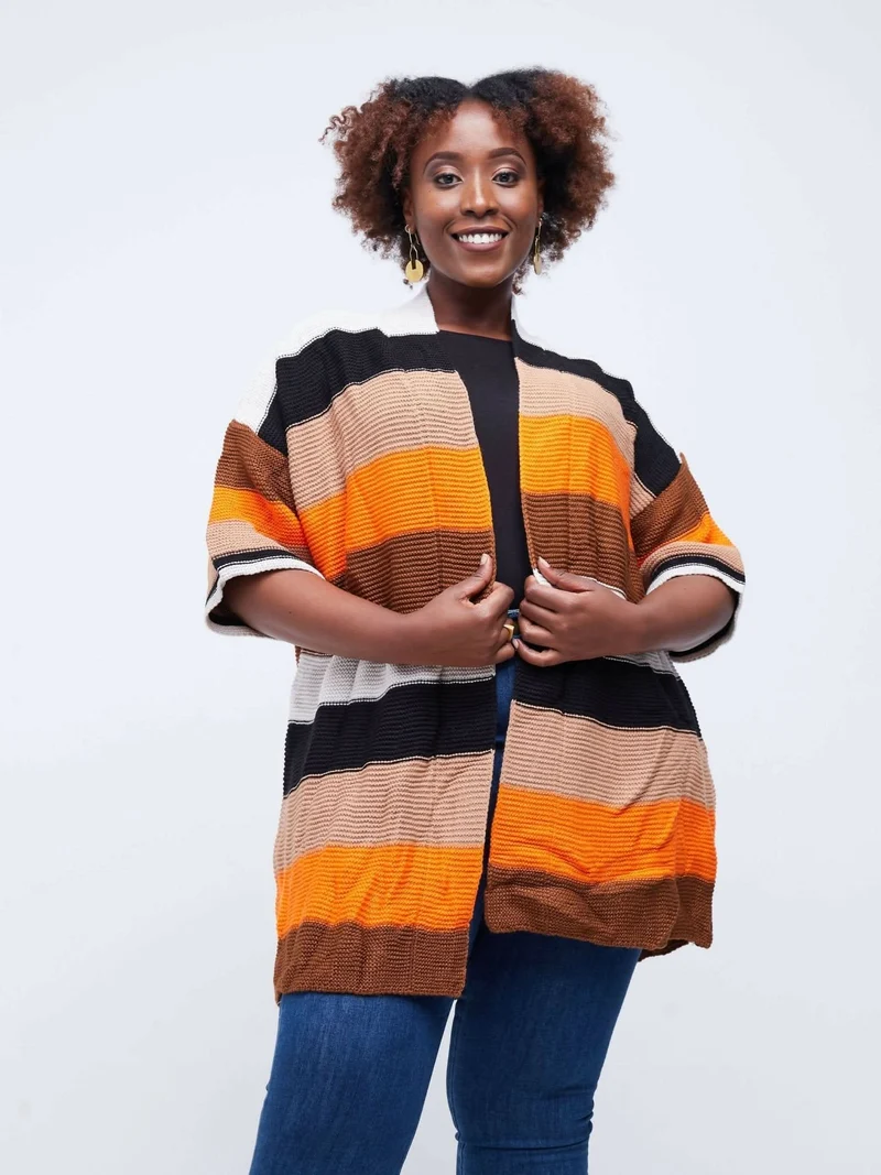 The Fashion Frenzy Waterfall Cardigan - Orange