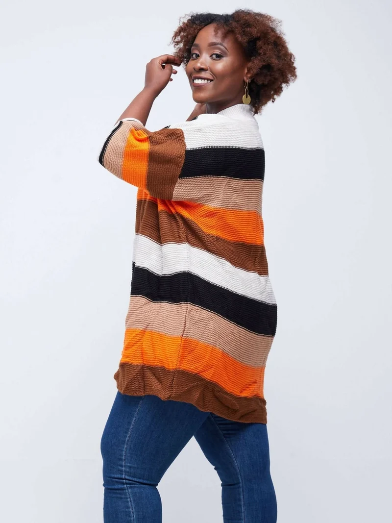 The Fashion Frenzy Waterfall Cardigan - Orange