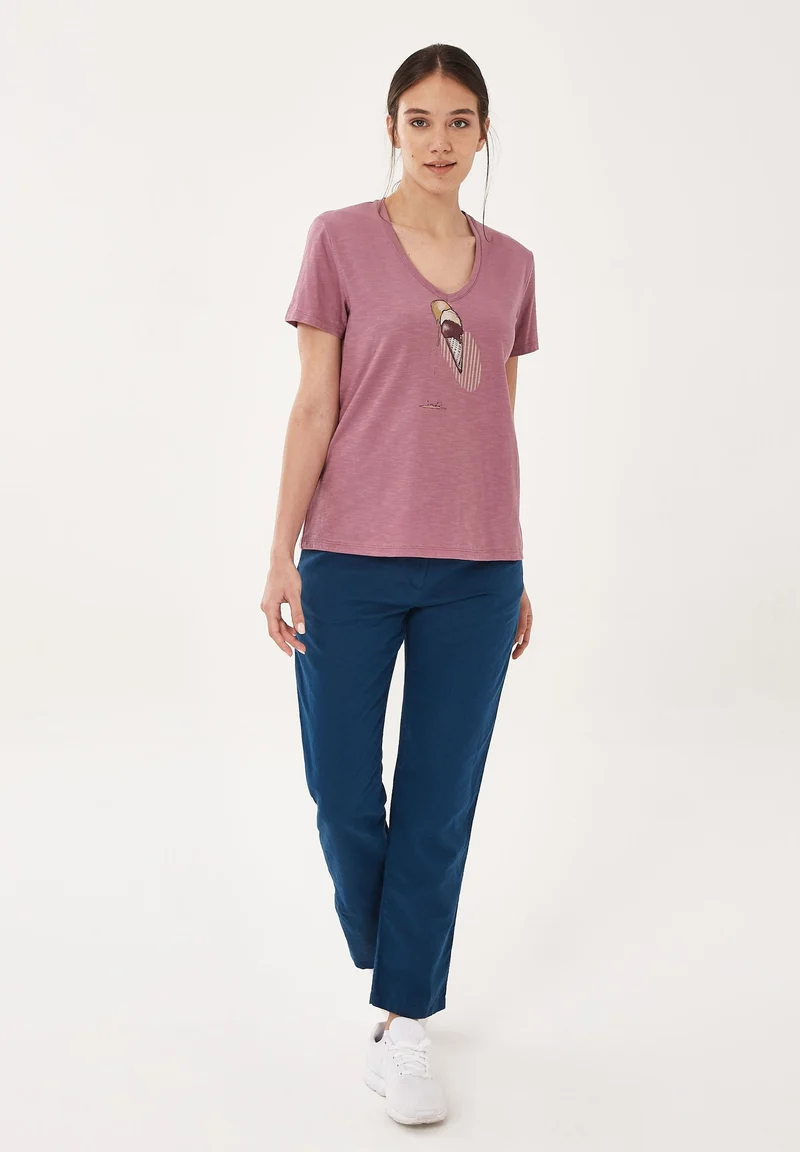 T-Shirt aus Bio-Baumwolle mit Eis-Print