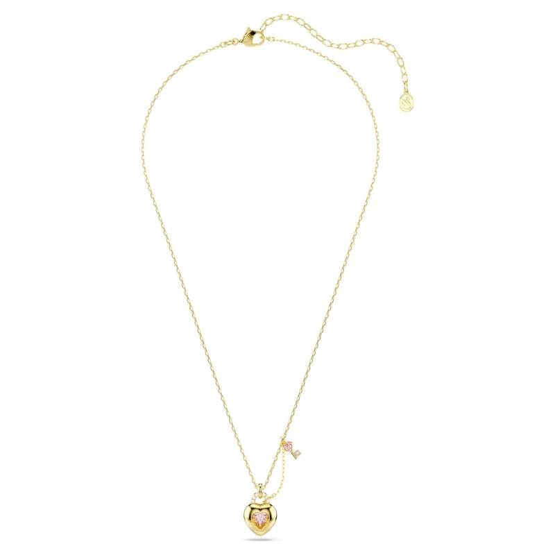 Swarovski Halskette Damen Idyllia Herz Schlüssel Rosa Goldfarben 5737288