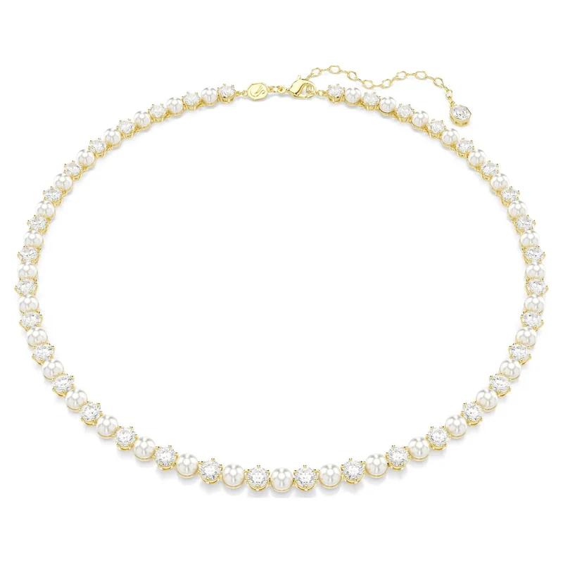 Swarovski Halskette Damen Matrix Weiß Goldfarben 5742039