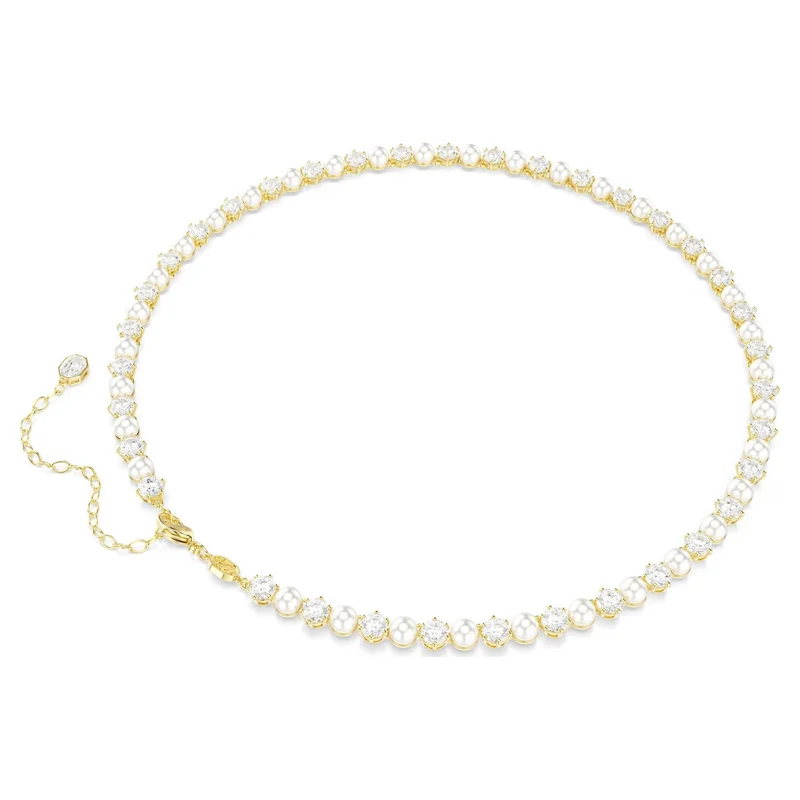 Swarovski Halskette Damen Matrix Weiß Goldfarben 5742039