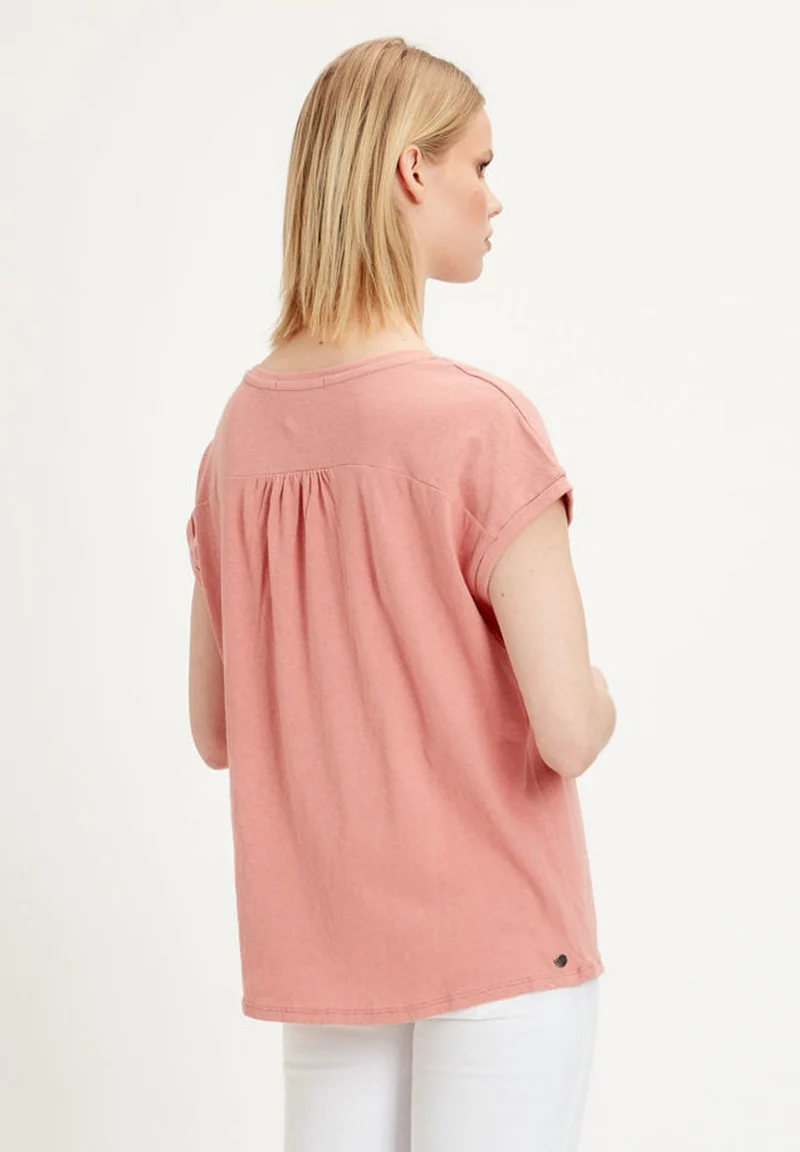 T-Shirt aus Leinen-Bio-Baumwolle-Mix