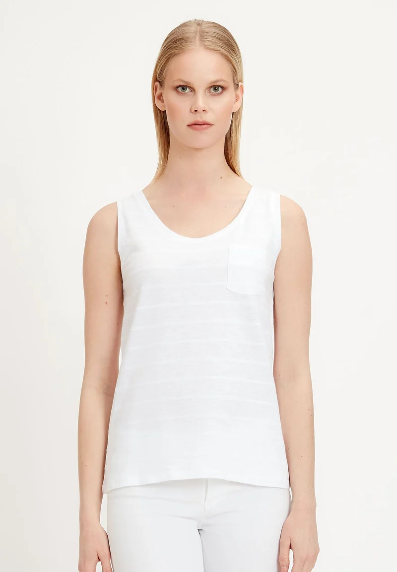Tank-Top aus Bio-Baumwolle mit Brusttasche