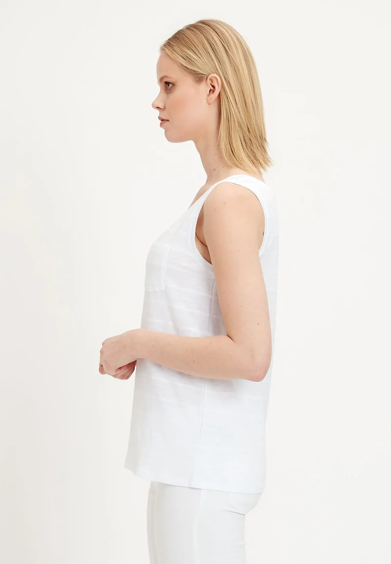 Tank-Top aus Bio-Baumwolle mit Brusttasche