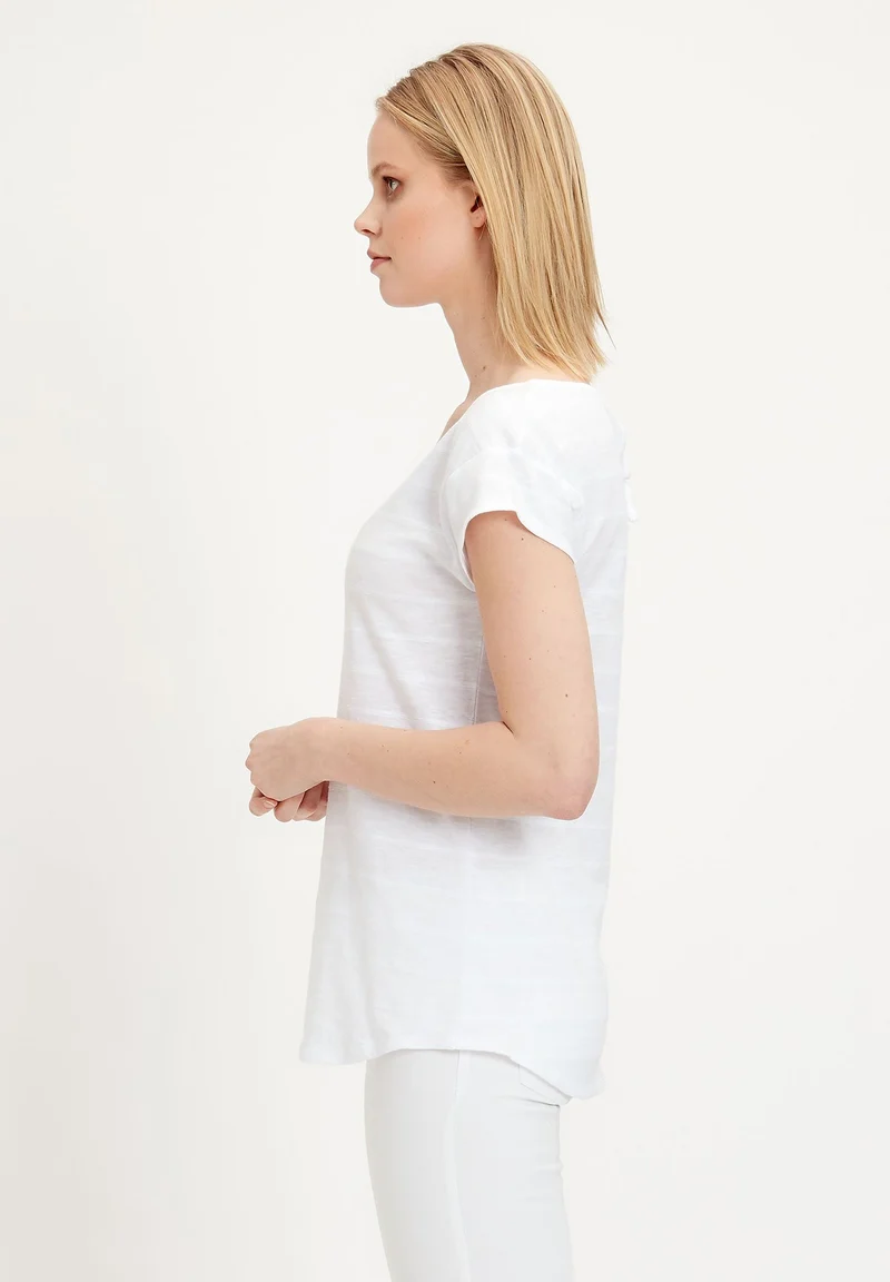 T-Shirt aus Bio-Baumwolle mit Jacquardmuster