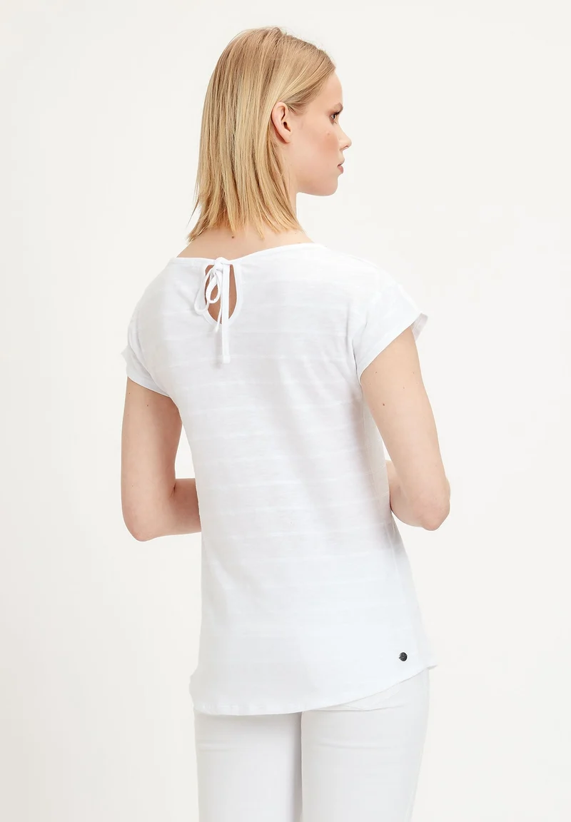 T-Shirt aus Bio-Baumwolle mit Jacquardmuster