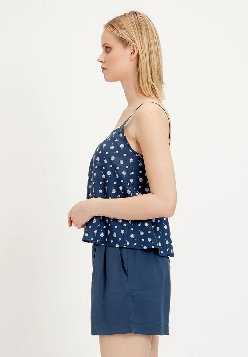 Spaghettiträger-Top aus TENCEL™ Lyocell mit Allover-Print