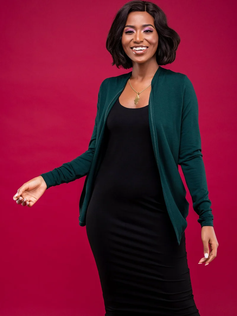 Vivo Basic Sienna Waterfall in Jersey - Dark Green