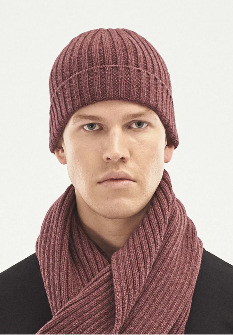 Strick-Beanie aus Bio-Merinowolle und Bio-Baumwolle