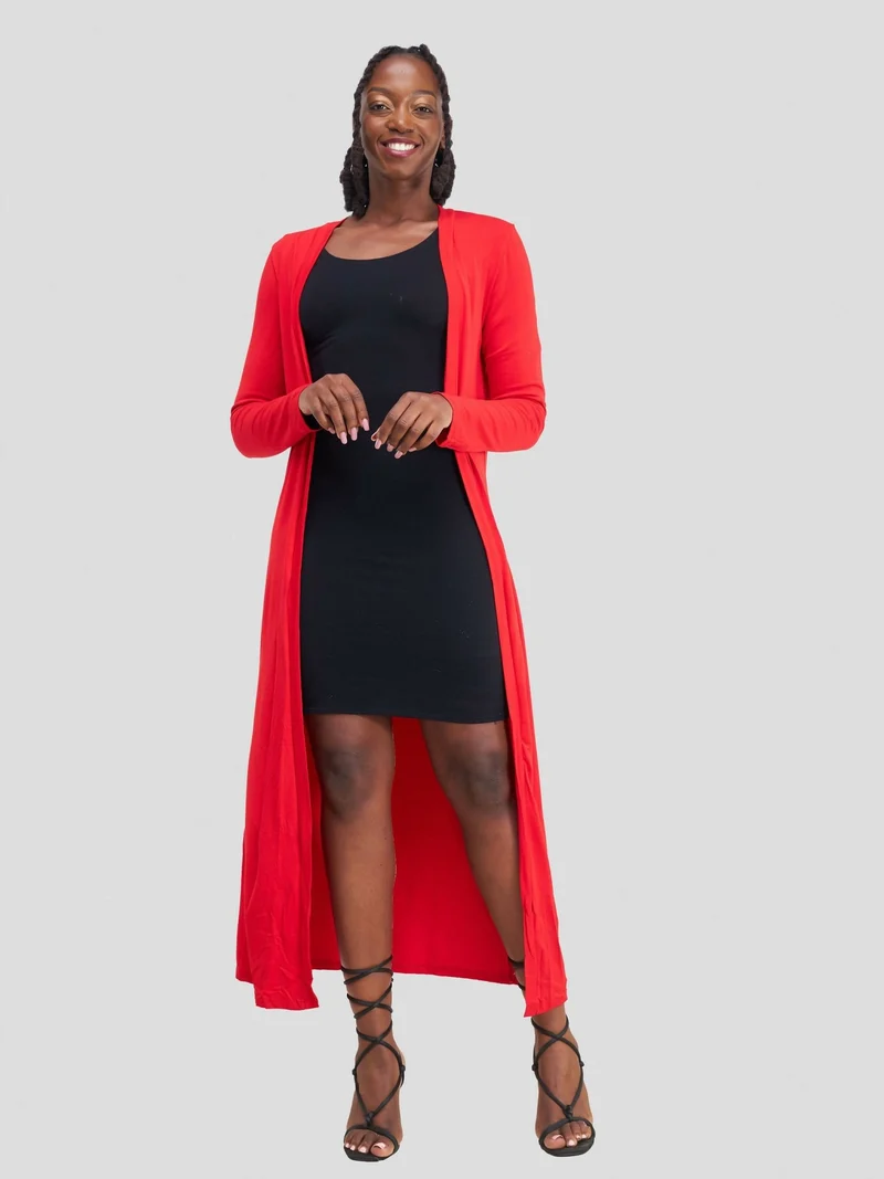 Stylish Sisters Flowy Kimono - Red