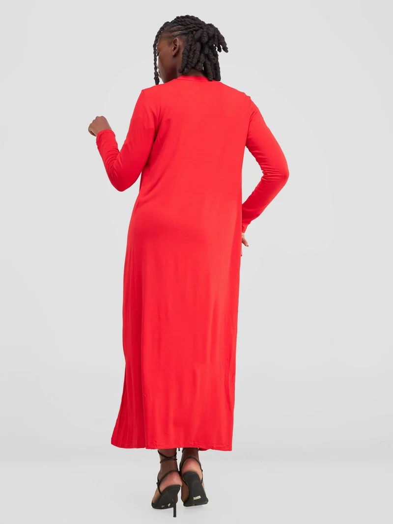 Stylish Sisters Flowy Kimono - Red