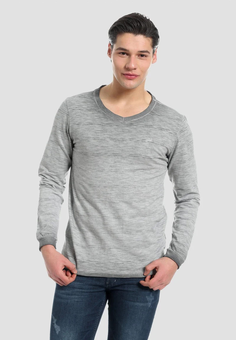 Garment Dyed Langarmshirt aus Bio-Baumwolle