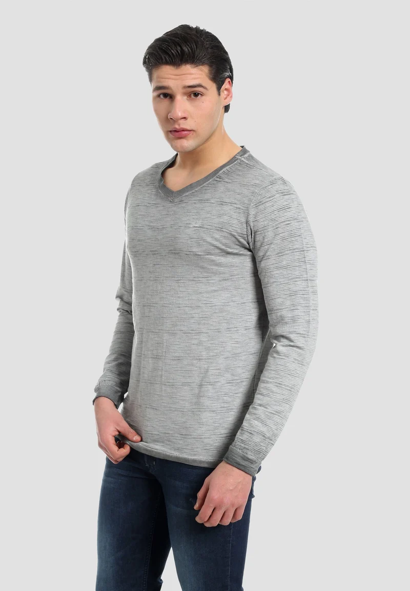 Garment Dyed Langarmshirt aus Bio-Baumwolle
