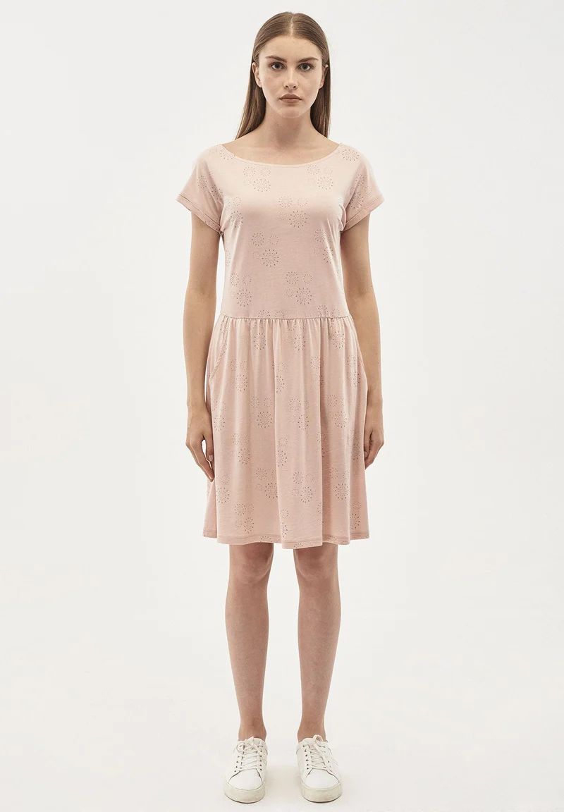 Kleid aus TENCEL™ Lyocell-Mix mit Allover-Print