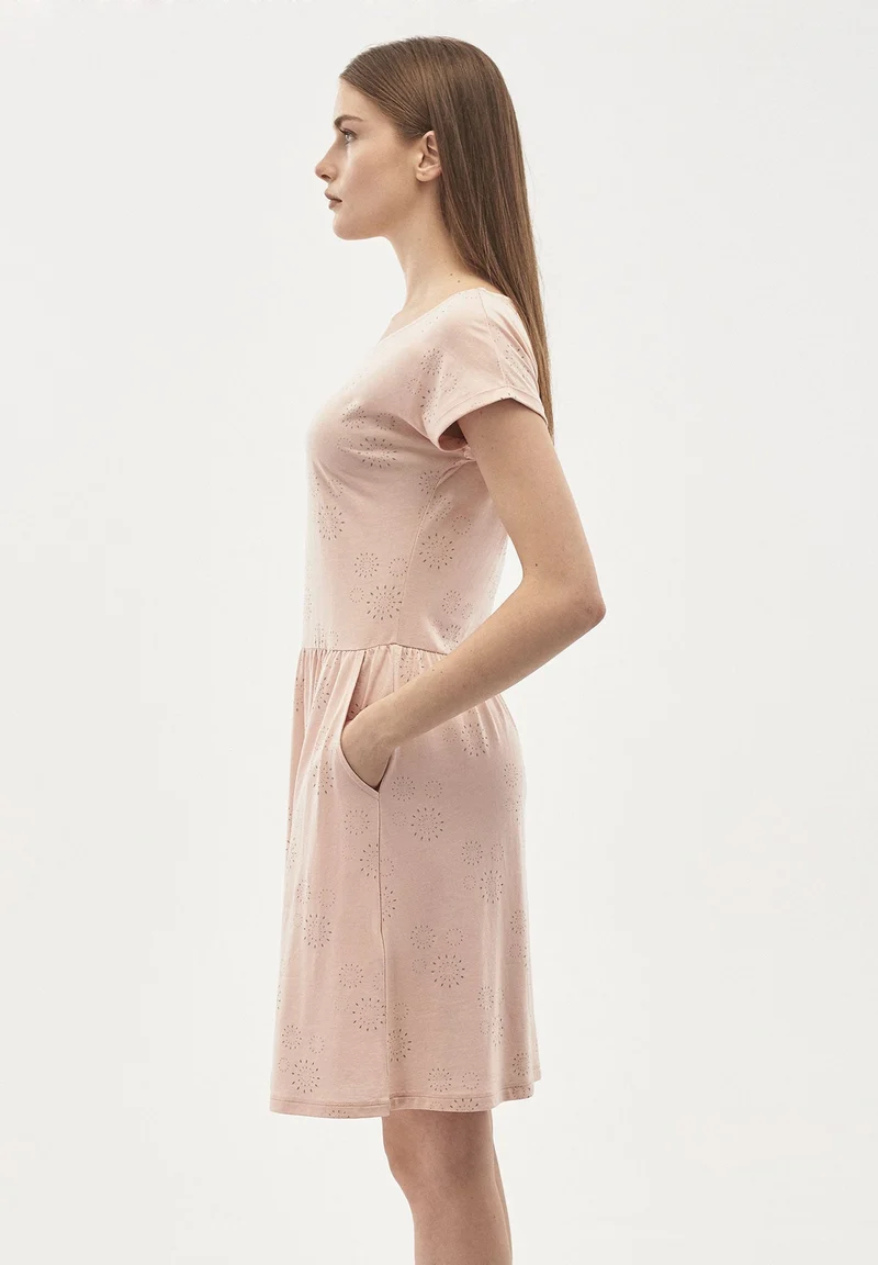 Kleid aus TENCEL™ Lyocell-Mix mit Allover-Print