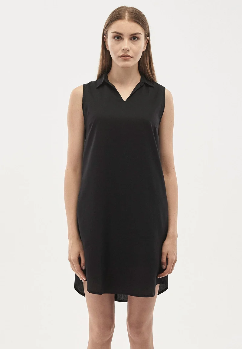 Kleid aus TENCEL™ Lyocell mit Hemdkragen