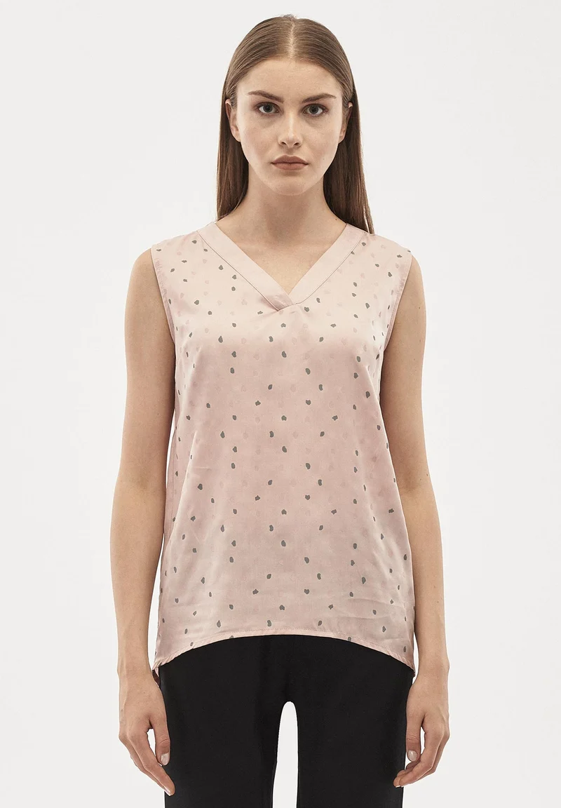 Blusentop aus TENCEL™ Lyocell mit Allover-Print