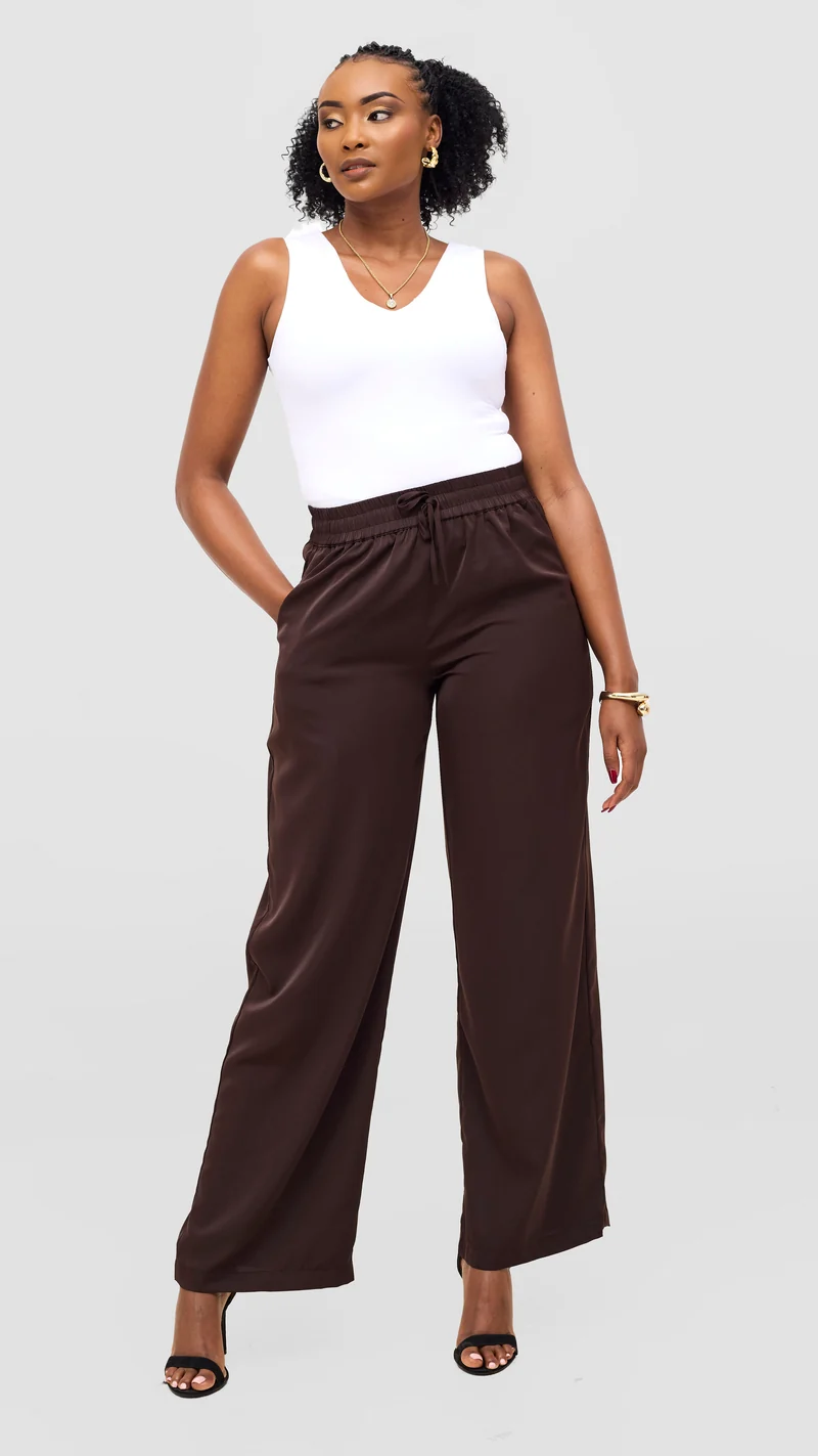 Vivo Ayah Drawstring Pants - Chocolate