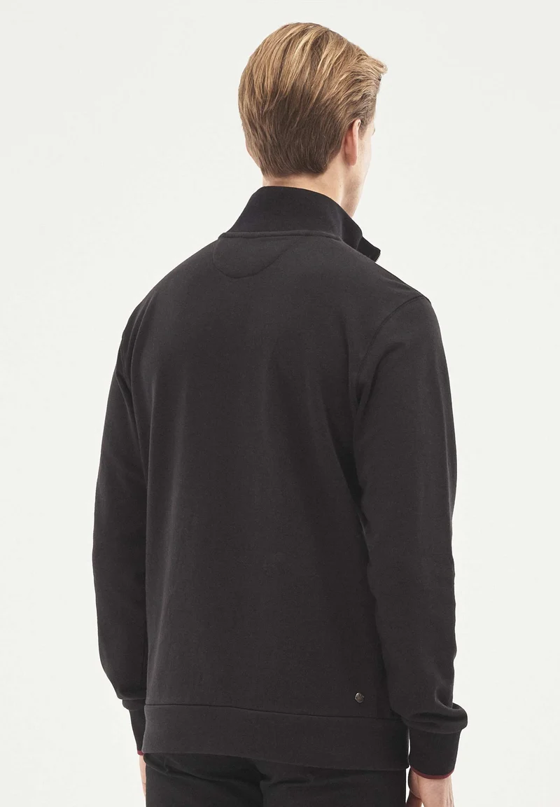 Sweatshirt aus Bio-Baumwolle mit Stehkragen