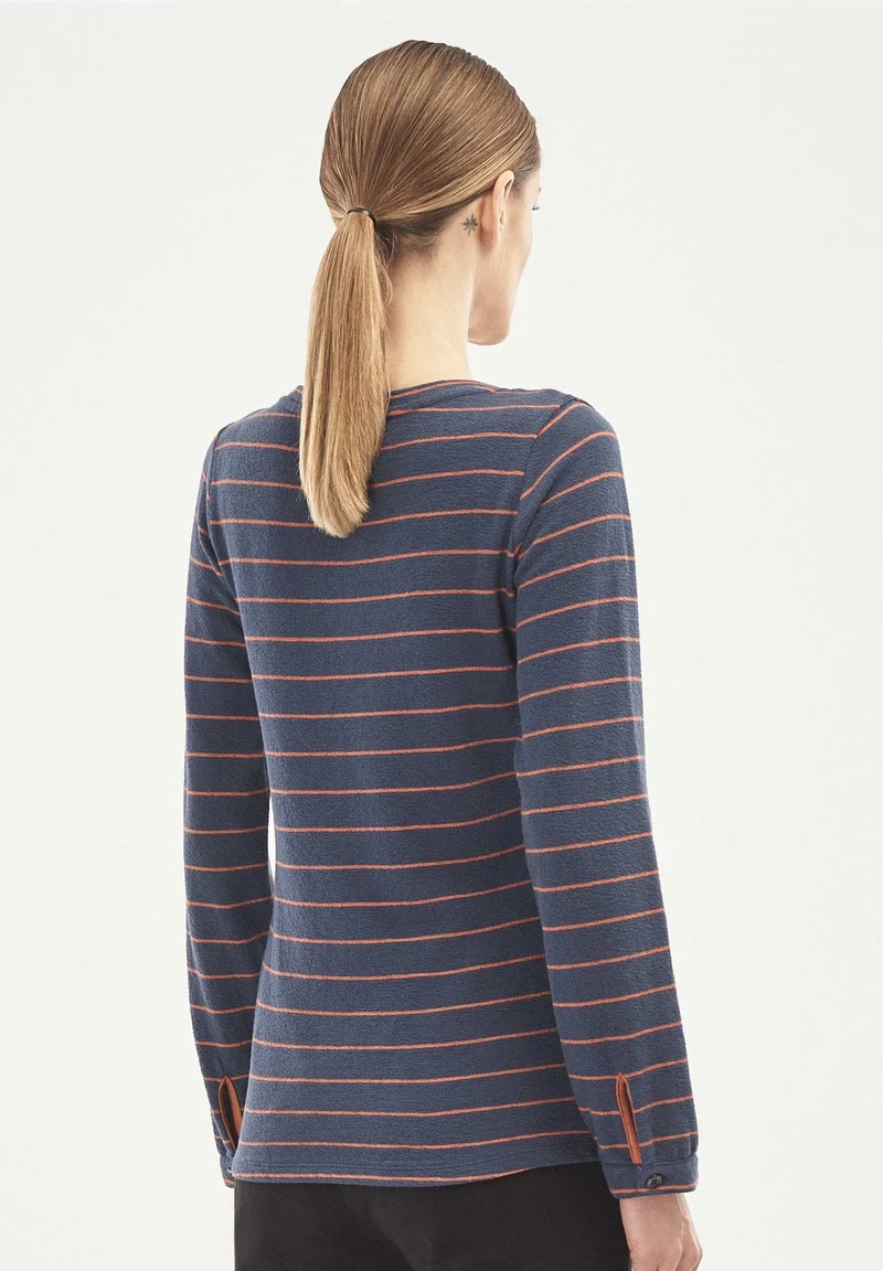Longsleeve aus Bio-Baumwolle mit Knopfleiste