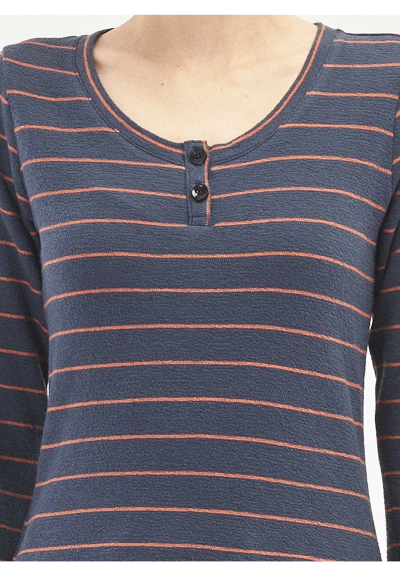 Longsleeve aus Bio-Baumwolle mit Knopfleiste