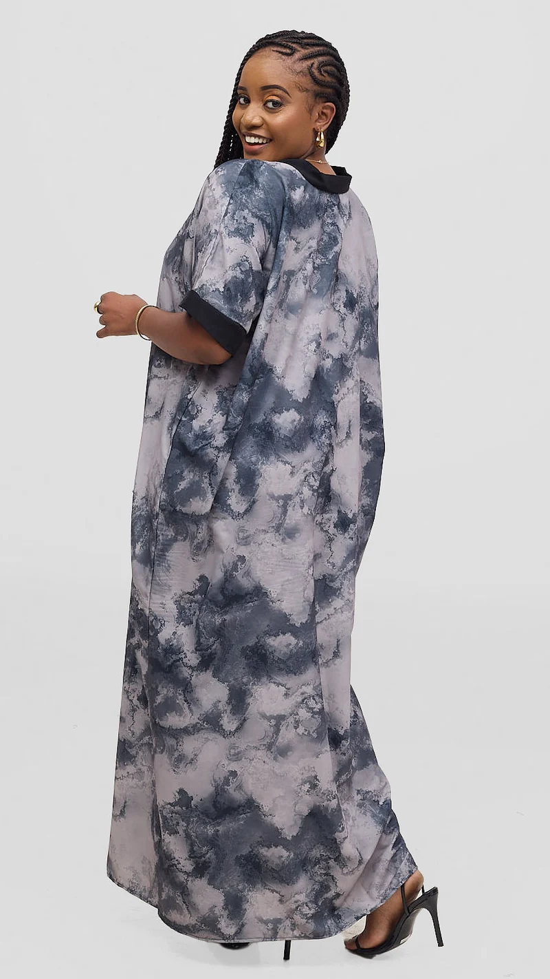 Liliadly Nimbu Kaftan Dress - Grey