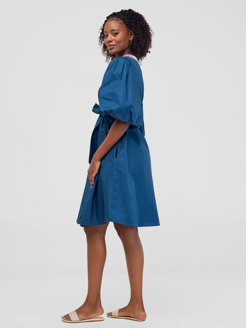 Safari Mali Bishop Sleeve Tent Dress - Teal
