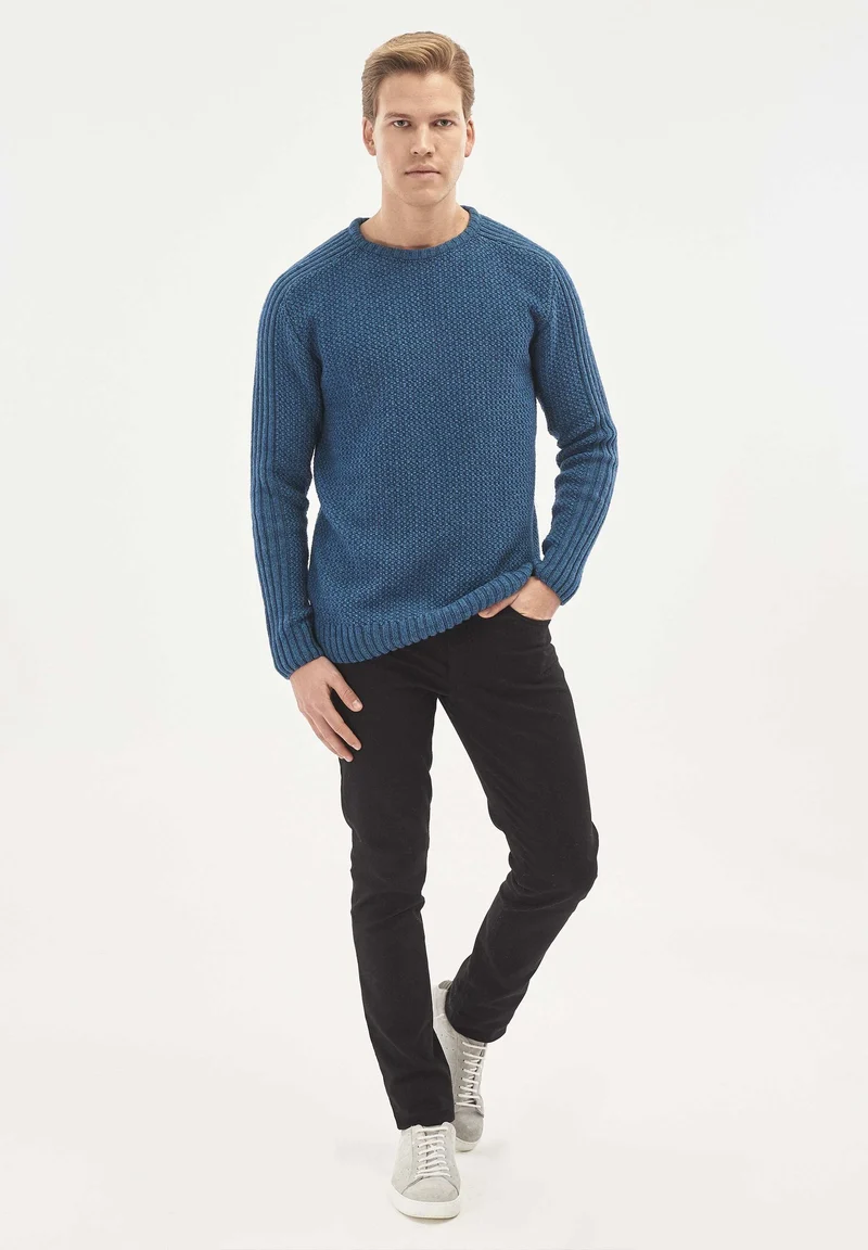Pullover aus Bio-Merinowolle und Bio-Baumwolle