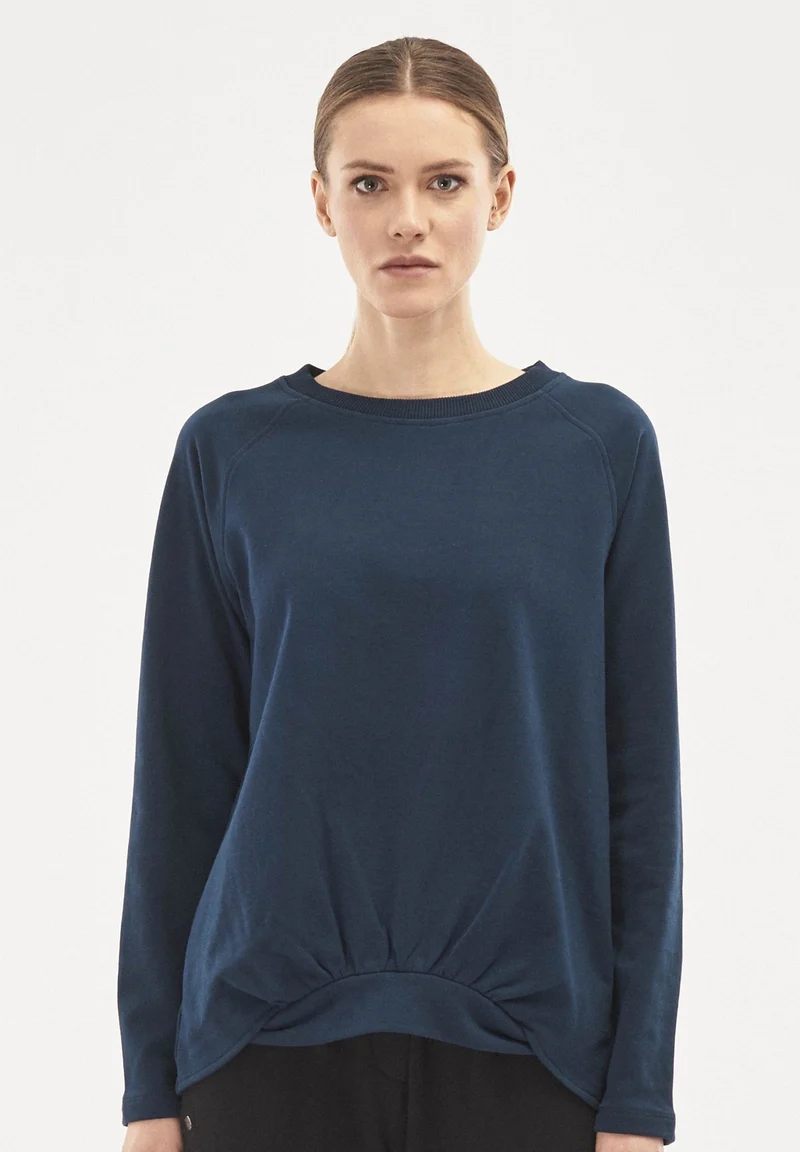 Sweatshirt aus Bio-Baumwolle mit stylischem Saum