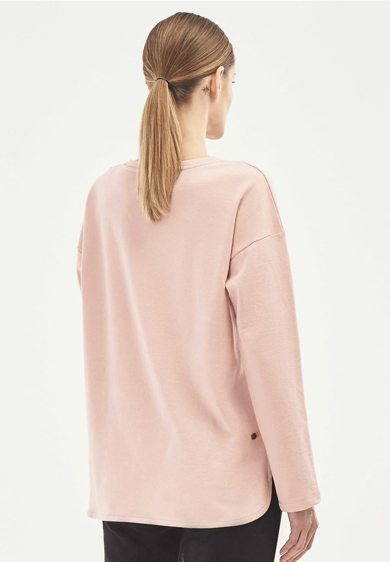 Sweatshirt aus Bio-Baumwolle mit Herz Stickerei