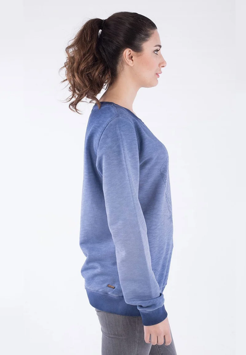 Sweatshirt aus Bio-Baumwolle in Cold Pigment Dye