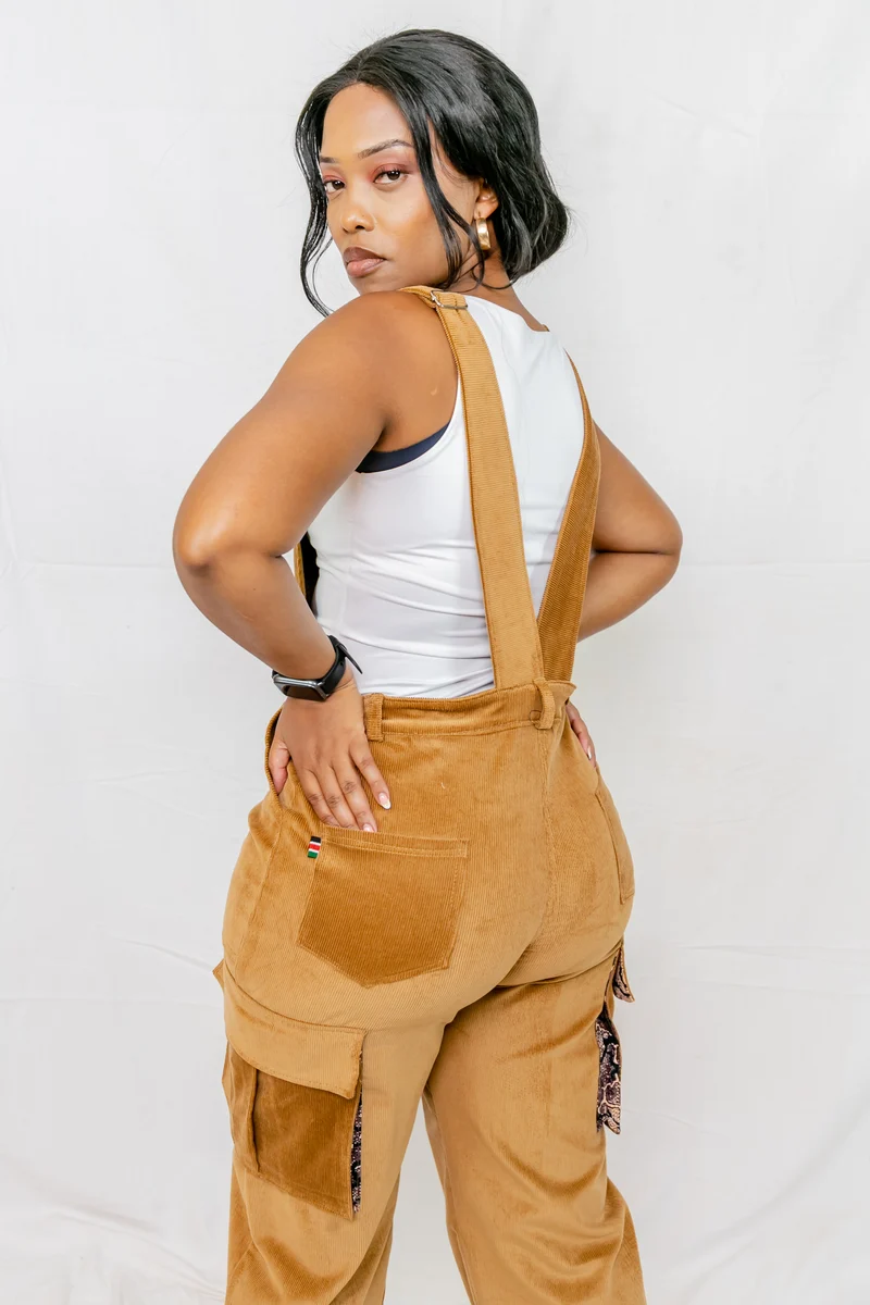 Home of Calor Dungaree Pants - Couduroy Brown