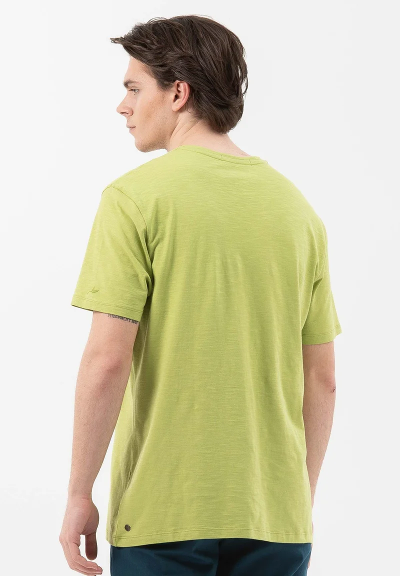 Basic T-Shirt aus Bio-Baumwolle mit V-Ausschnitt