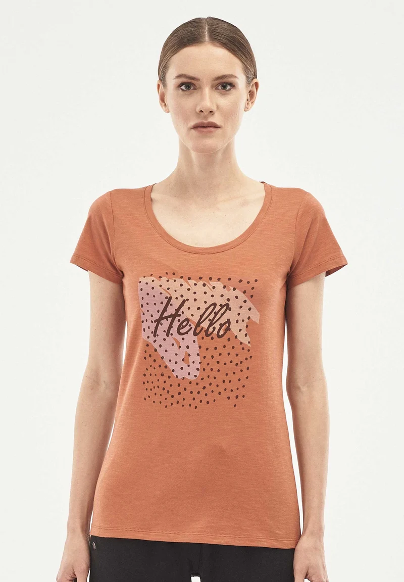 T-Shirt aus Bio-Baumwolle mit Print