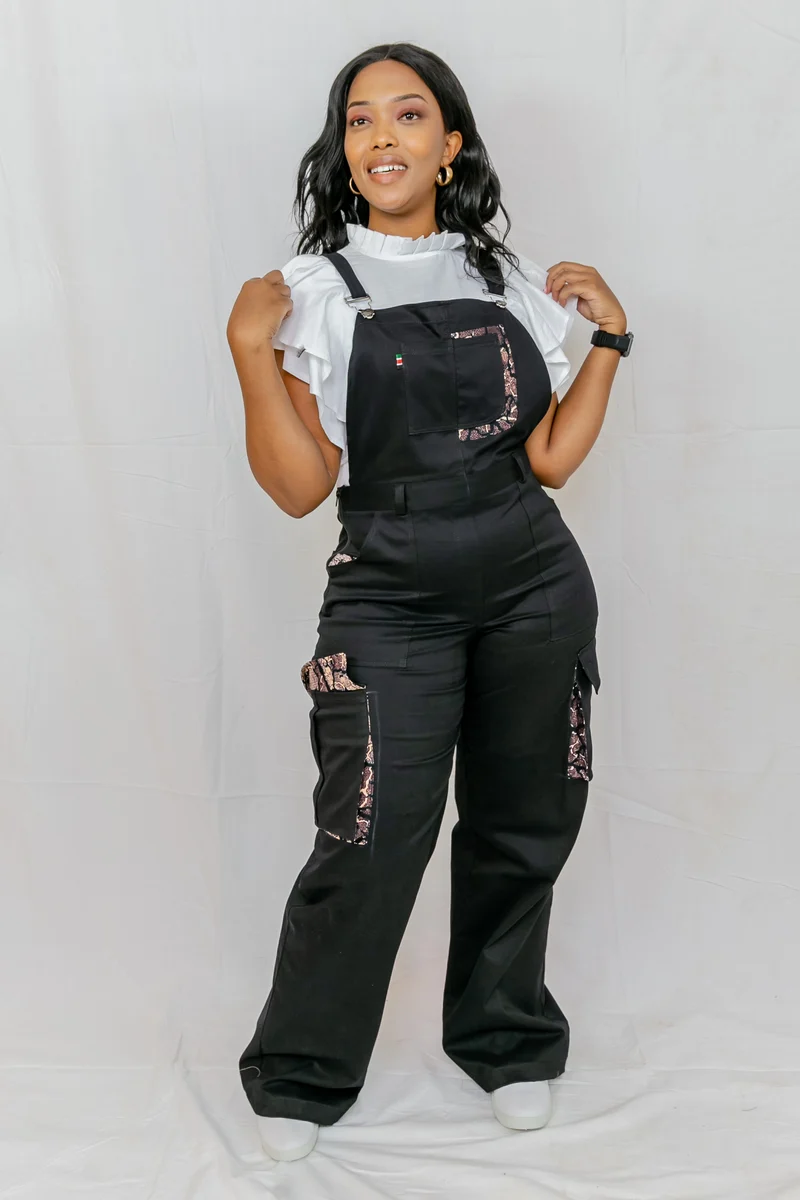 Home of Calor Dungaree Pants - Black